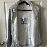 Kentucky Game Day Couture Gray w/ Wildcat Blue Fleece Button Down Shirt Sz Med Photo 11