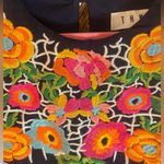 THML EUC Women’s Boho Preppy Sleeveless Embroidered & Striped Dress Sz S 🦋💖🌴 Photo 7