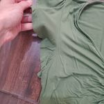 Xhilaration Green crop top size large by  ruffle sleeve Photo 3