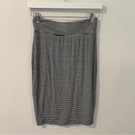 Athleta Black and White Striped Stretch Knit Pencil Skirt Size S Photo 4