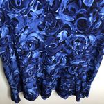 Vera Wang Lavender Label Blue roses top size 4 Photo 5