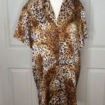 August Silk  Animals Print Pj Top Dress Tunic Size M A34 Photo 1