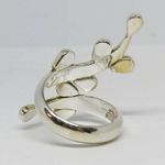 Sterling Silver Dominique Dinouart & Turquoise Bypass Ring Sz 8.5 Photo 3