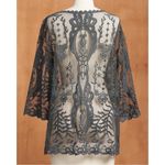 Sundance Mavis Lace Kimono in Carbon Gray Medium Bohemian Stevie Nicks Witchy Photo 2