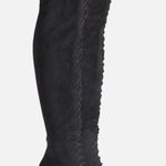 Shoedazzle Black Thigh High Lace Boots Photo 0