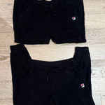 two pairs, black  sweatpants, size small, super soft and comfortable #fila #athleisure #sweatpants #sweats Photo 0