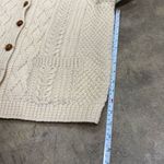 American Vintage Vintage y2k coquette cottagecore butter yellow cable knit collared cardigan Photo 4