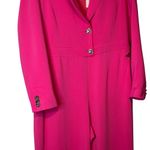 Karen Millen  Compact Viscose Tailored Button Jumpsuit Hot‎ Pink NWT Women’s 14 Photo 5