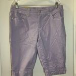 Nine West NWT Vintage America Collection Purple Denim Capris 16 Photo 0