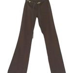 Cache Belted High Rise Cotton Flare Leg Pants Photo 4