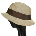Gucci Vintage Tom Ford Era Brown Bucket Hat Leather Trim Size Medium Photo 0