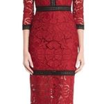 Alexis Randie Lace Midi Dress Dark Red With Black Trim Size S Photo 0
