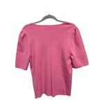Talbots Puff Sleeve Short Sleeve Pink Sweater Size Large Scoop neck Preppy Photo 2