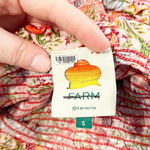 Farm Rio  Macaw Flight Smocked Cotton Long Sleeve Midi Dress Pink Red Small Photo 2