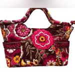 Vera Bradley 2009 Carnaby Floral The Gabby Quilted Tote Handbag Pink Boho Chic Photo 1