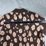 Mystree  Leopard‎ Print Long Cardigan Swater Women Small Open Front Metallic Photo 6