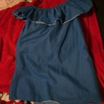 SheIn Off the Shoulder Denim Blouse Photo 2