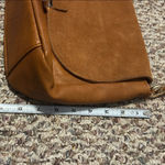 Moda Luxe  Tan Shoulder Bag with Suede Flap Photo 9