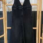 Free People A Line Wide Leg Cropped Plunging V Neck Denim Overalls - Sz 8 π§‘π Photo 0