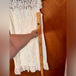 Storia  Brianne Lace Dress White Sleeveless High Neck Keyhole Back Women's M Photo 6