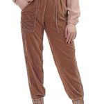 Splendid Ryan Velvet Rosewood Joggers Tan Size XL NWT $168.00 Photo 0