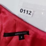 Jay Godfrey 100% Silk Red Chiffon One Shoulder Long Gown Photo 8