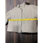 7 For All Mankind  Beige Quilted Cropped Jacket | Boxy Fit Neutral Layer M Photo 3