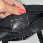 Liz Claiborne Vtg  Black Leather Hand Bag Tote Purse Classic Simple Minimalist Photo 2