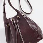 ANINE BING NWT Mini Alana Bucket Bag in Red Burgundy Photo 0