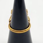 Vintage Sarah Coventry Gold Tone & Purple Glass Adjustable Ring Photo 3