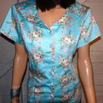 Voodoo Vixen Baby Blue Floral Blouse XL NWT Photo 2