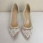 Kate Whitcomb Bridal Sofia Ivory Lace Heels Floral Embroidery Size 7 Wedding Photo 2