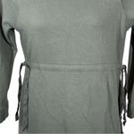 Athleta Studio Cinch Dress Green Mini Sweatshirt Dress Tie Waist Size Small Photo 4