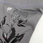 Fabletics Women S/M Mid-Rise UltraCool Floral 7/8 Leggings Gray Black Mesh *READ Photo 4