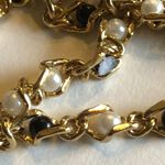 Gold Tone & White Black Ball Necklace & Bracelet Set Photo 8