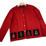 Liz Claiborne VINTAGE CRAZY HORSE by  Christmas Cardigan Photo 0