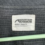 Mountain Khakis Size Medium Classic Fit Henley Waffle Knit Long Sleeve Blouse Gray Photo 2