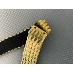 Vintage 70s Gold Metal Fish Scale Stretch Belt Disco Size Medium/Large Photo 4