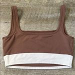 Reformation  EcoStretch Brown & Crème Sports Bra Size Small Photo 3