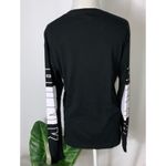 PINK - Victoria's Secret Victoria Secret PINK Black Long Sleeve White Logo Down Arms T-Shirt XS Photo 6