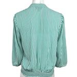 The Limited  Green Striped Bow Tie Front 3/4 Sleeve Career Office Blouse Top Sz S Photo 1