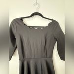 Lulus  Black Scalloped Long Sleeve Dress Photo 5