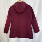 Laundry by Shelli Segal Jacket Coat Womens Large Quilted Red Burgundy Winter Photo 9