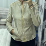 Andrew Marc  Light Beige Leather Jacket Photo 0