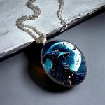 Gothic Aesthetic Creative Witch Avatar Zinc Alloy Necklace Oval Trendy Accessori Silver Photo 8