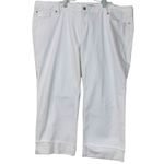 Torrid New White High Rise Boyfriend Raw Hem Cuffed Crop Jeans Women's Size 26 Photo 7
