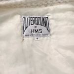 Vintage Chunky Knit Cardigan Coat Jacket Pom Pom Crochet S Small White Photo 5