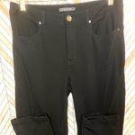 Elie Tahari ‎ Black Tapered Button 4 Pockets Stitching Design Women’s Size Medium Photo 1