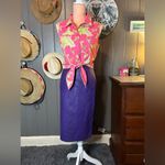 Tahiti Reef Club Vacation Style Top Button & Tie Bottom Medium Pink Photo 3