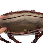 Brahmin Mini Asher Tote Satchel Bag Pecan Melbourne Brown Croc Embossed Photo 9